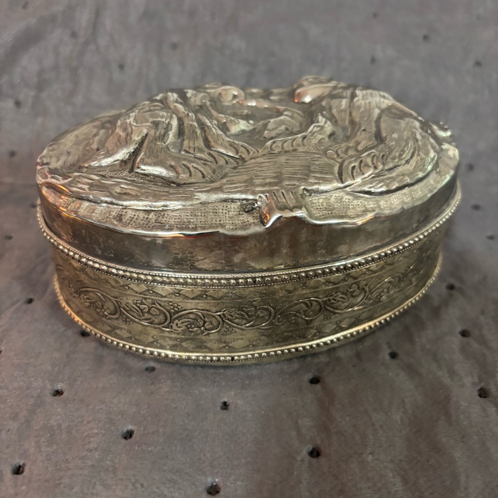 Elegant Silver Decorative Box